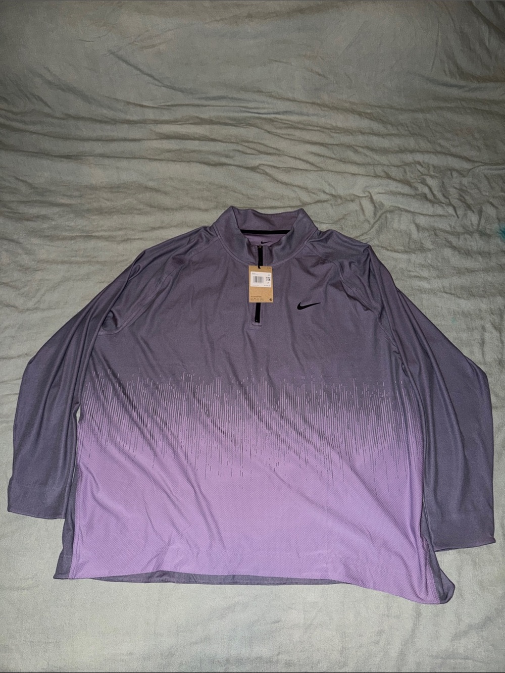 Nike Purple Ombre Golf Quarter-Zip Performance Pullover